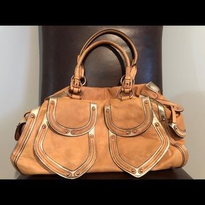 Kate Landry Tan handbag EUC